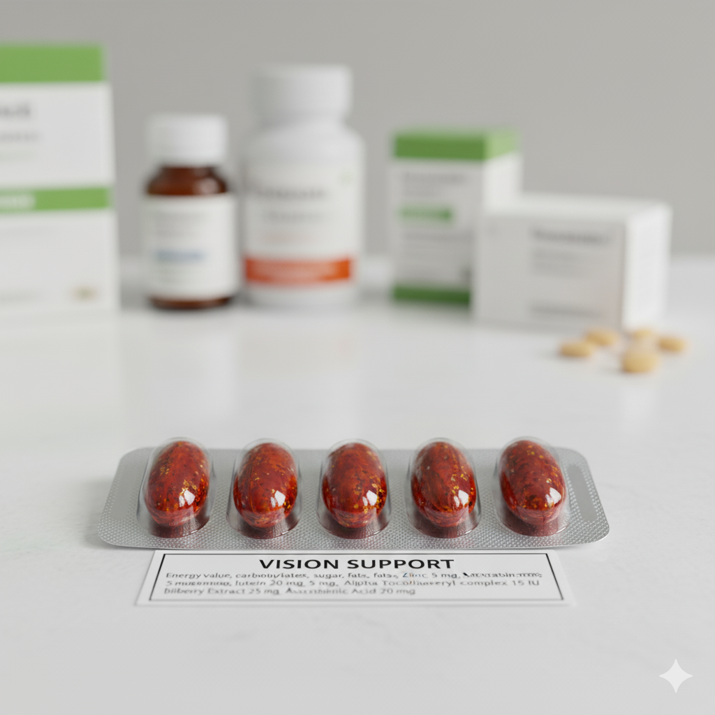 Lutein–Bilberry–Zinc Synergy for Eye Protection